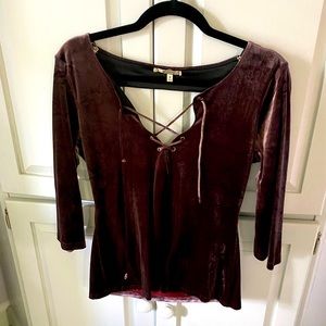 Velvet top.